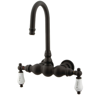 Wall Mount Clawfoot Tub Faucet, Heirloom, Two Handle in Oil Rubbed Bronze