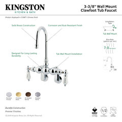 Wall Mount Clawfoot Tub Faucet, Heirloom, Two-Handle in Oil Rubbed Bronze