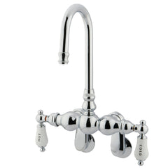 Wall Mount Clawfoot Tub Faucet, Heirloom, Two-Handle in Polished Chrome
