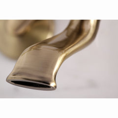Wall Mount Clawfoot Tub Faucet, Heirloom, Two-Handle with Hand Shower in Antique Brass