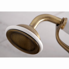 Wall Mount Clawfoot Tub Faucet, Heirloom, Two-Handle with Hand Shower in Antique Brass