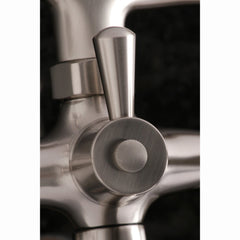 Wall Mount Clawfoot Tub Faucet, Heirloom, Two-Handle with Hand Shower in Brushed Nickel