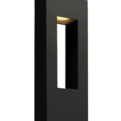Wall Mount Lantern, 24 in H, Satin Black Aluminum with Frosted Glass