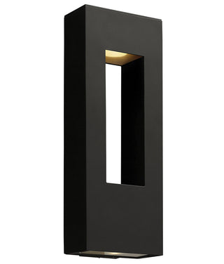 Wall Mount Lantern, 24 in H, Satin Black Aluminum with Frosted Glass