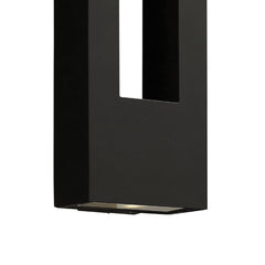 Wall Mount Lantern, 24 in H, Satin Black Aluminum with Frosted Glass