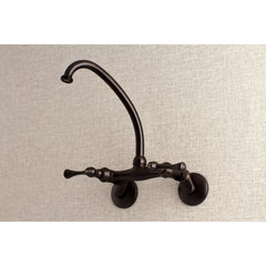 Wall Mount Laundry Faucet, Tulare, 2-Hole with Lever Handles in Oil Rubbed Bronze