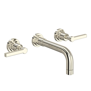 Wall Mount Lavatory Faucet Trim, Lombardia, Lever Handles, Solid Brass, Polished Nickel
