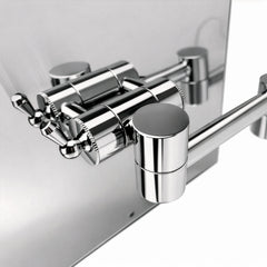 Wall Mount LED Magnifying Mirror, 5X, Square 8 Inch in Polished Chrome