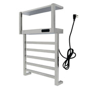 Wall Mount Plug-In Towel Warmer, Markus, 5 Crossbars in Polished Chrome