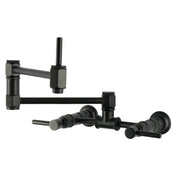 Wall Mount Pot Filler Faucet, Concord, Two-Handle in Matte Black