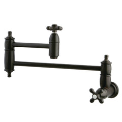 Wall Mount Pot Filler Faucet, Heirloom, Two-Handle in Oil Rubbed Bronze