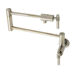 Wall Mount Pot Filler Faucet, Milano, Two-Handle in Polished Nickel