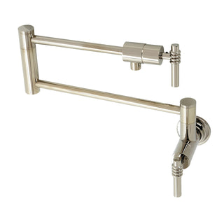 Wall Mount Pot Filler Faucet, Milano, Two-Handle in Polished Nickel