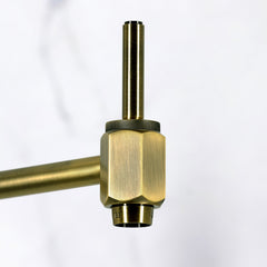 Wall Mount Pot Filler Faucet, Millennium, Hot and Cold in Antique Brass