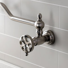 Wall Mount Pot Filler Faucet, Tulare, Two-Handle in Brushed Nickel
