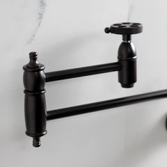 Wall Mount Pot Filler Faucet, Tulare, Two-Handle in Oil Rubbed Bronze