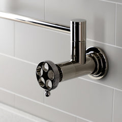 Wall Mount Pot Filler Faucet, Webb, Two-Handle in Polished Nickel