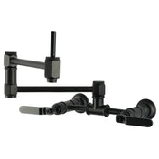 Wall Mount Pot Filler Faucet, Whitaker, Cold Water in Matte Black