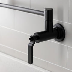 Wall Mount Pot Filler Faucet, Whitaker, Two-Handle in Matte Black