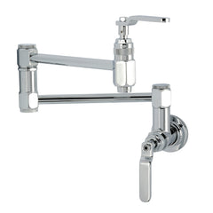 Wall Mount Pot Filler Faucet, Whitaker, Two-Handle in Polished Chrome