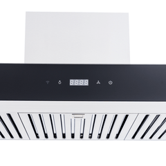 Wall Mount Range Hood, 30 Inches Wide in Brushed Stainless Steel