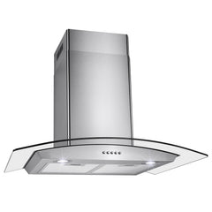 Wall Mount Range Hood, Convertible, 299 CFM, 29.3 In., Brushed Stainless Steel