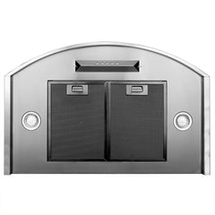 Wall Mount Range Hood, Convertible, 30 In, 343 CFM, Black Stainless Steel