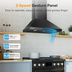 Wall Mount Range Hood, Convertible, 36 Inch, 900 CFM, Stainless Steel
