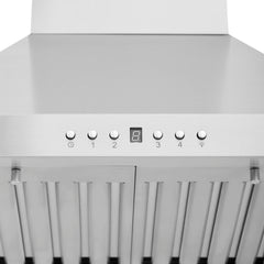 Wall Mount Range Hood, Convertible Vent, Stainless Steel