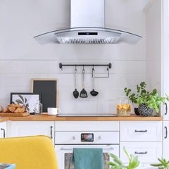 Wall Mount Range Hood, Vista, Ducted, 36 in., Touch Controls, Stainless Steel
