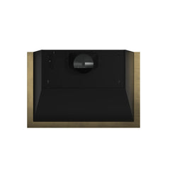 Wall Mount Range Hood, Vittorio, 36 Inch, 424 CFM, Baffle Filters, Black
