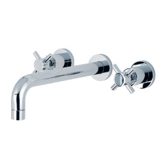 Wall Mount Roman Tub Faucet, Concord, Two Handles in Polished Chrome