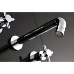 Wall Mount Roman Tub Faucet, Concord, Two Handles in Polished Chrome