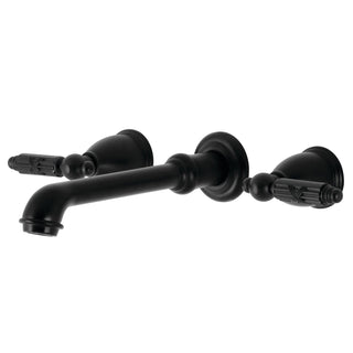 Wall Mount Roman Tub Faucet, Georgian, Two-Handle in Matte Black