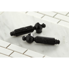 Wall Mount Roman Tub Faucet, Georgian, Two-Handle in Matte Black