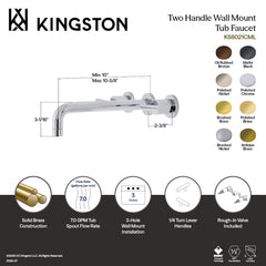 Wall Mount Roman Tub Faucet, Manhattan, Two-Handle in Oil Rubbed Bronze