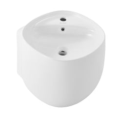 Wall-Mount Sink, Ivy, 18 In. Ceramic in Glossy White