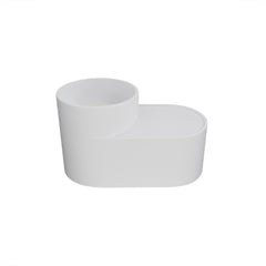Wall-Mount Sink, Monaco, Oval Solid Surface in Matte White