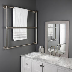 Wall Mount Towel Rack, Palatine, 36-Inch x 32-Inch, 3-Tier in Brushed Nickel