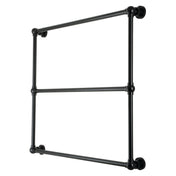 Wall Mount Towel Rack, Palatine, 36-Inch x 32-Inch 3-Tier in Matte Black