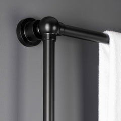 Wall Mount Towel Rack, Palatine, 36-Inch x 32-Inch 3-Tier in Matte Black