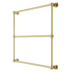 Wall Mount Towel Rack, Palatine, 36-Inch x 32-Inch 3-Tier in Polished Brass