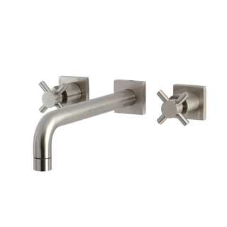 Wall Mount Tub Faucet, Concord, Two-Handle 3-Hole in Brushed Nickel