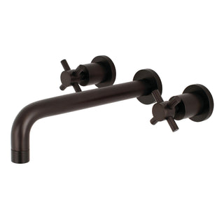 Wall Mount Tub Faucet, Concord, Two-Handle 3-Hole in Oil Rubbed Bronze