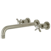 Wall Mount Tub Faucet, Essex, Two-Handle 3-Hole in Brushed Nickel