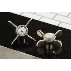 Wall Mount Tub Faucet, Essex, Two-Handle 3-Hole in Brushed Nickel