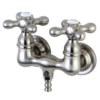 Wall Mount Tub Faucet, Heirloom, Two-Handle 2-Hole in Brushed Nickel