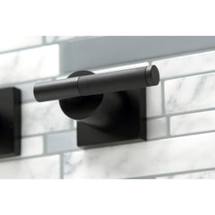Wall Mount Tub Faucet, Kaiser, Two-Handle 3-Hole in Matte Black