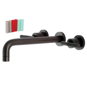 Wall Mount Tub Faucet, Kaiser, Two-Handle 3-Hole in Oil Rubbed Bronze