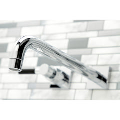 Wall Mount Tub Faucet, Kaiser, Two-Handle in Polished Chrome